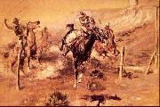 Charles M Russell The Getaway Sweden oil painting reproduction